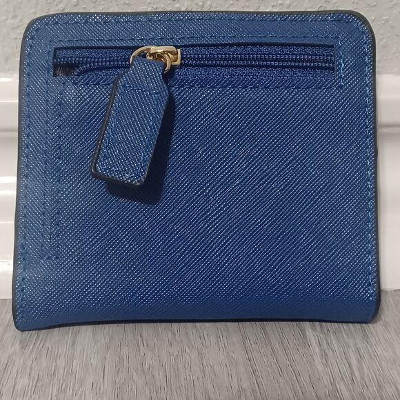 TOUGHERGUN Small Royal Blue Bifold Genuine Leather Wallet, RFID Blocking - Picture 1 of 3